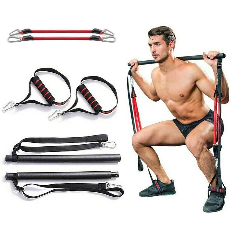 Portable Pilates Bar Kit with Resistance Bands: Perfect Home Gym Workout - Jack of All Trends