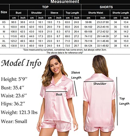 Womens Silk Satin Pajamas Set Two-Piece - Jack of All Trends