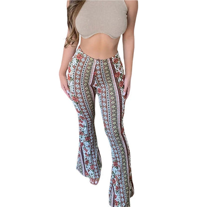 Flare Ethnic Print Pants