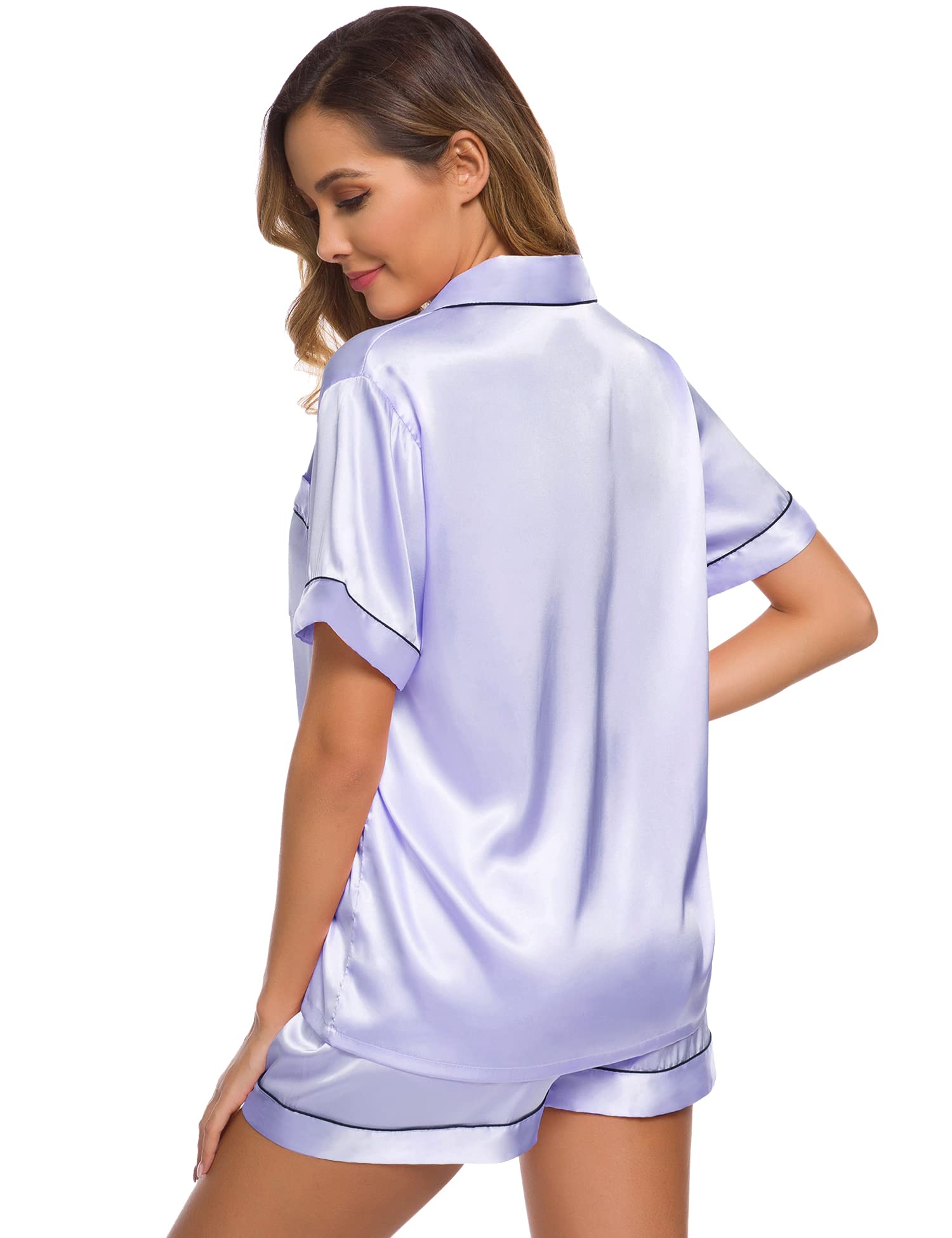 Womens Silk Satin Pajamas Set Two-Piece - Jack of All Trends