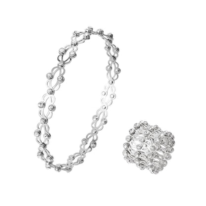 Magic Rhinestone Rings Bracelet: 2-in-1 Folding Deformable Jewelry - Jack of All Trends