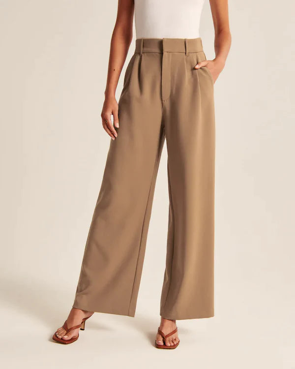 Light Wide-Leg Tailored Pants - Jack of All Trends