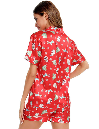 Womens Silk Satin Pajamas Set Two-Piece - Jack of All Trends