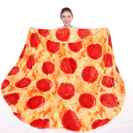 Pizza Taco Round Blanket Flannel - Jack of All Trends