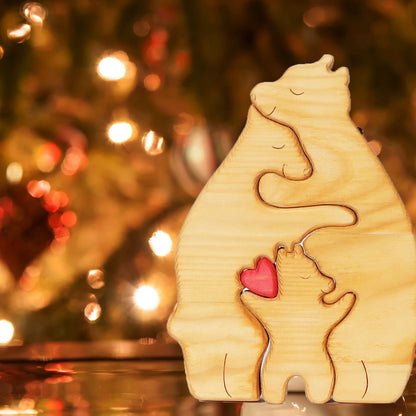 Wooden Art Puzzle - Bear Family