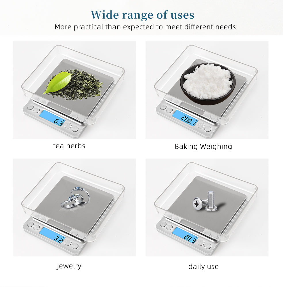 PrecisionPro™ 3000: Digital Kitchen and Jewelry Scale with Gram Accuracy - Jack of All Trends