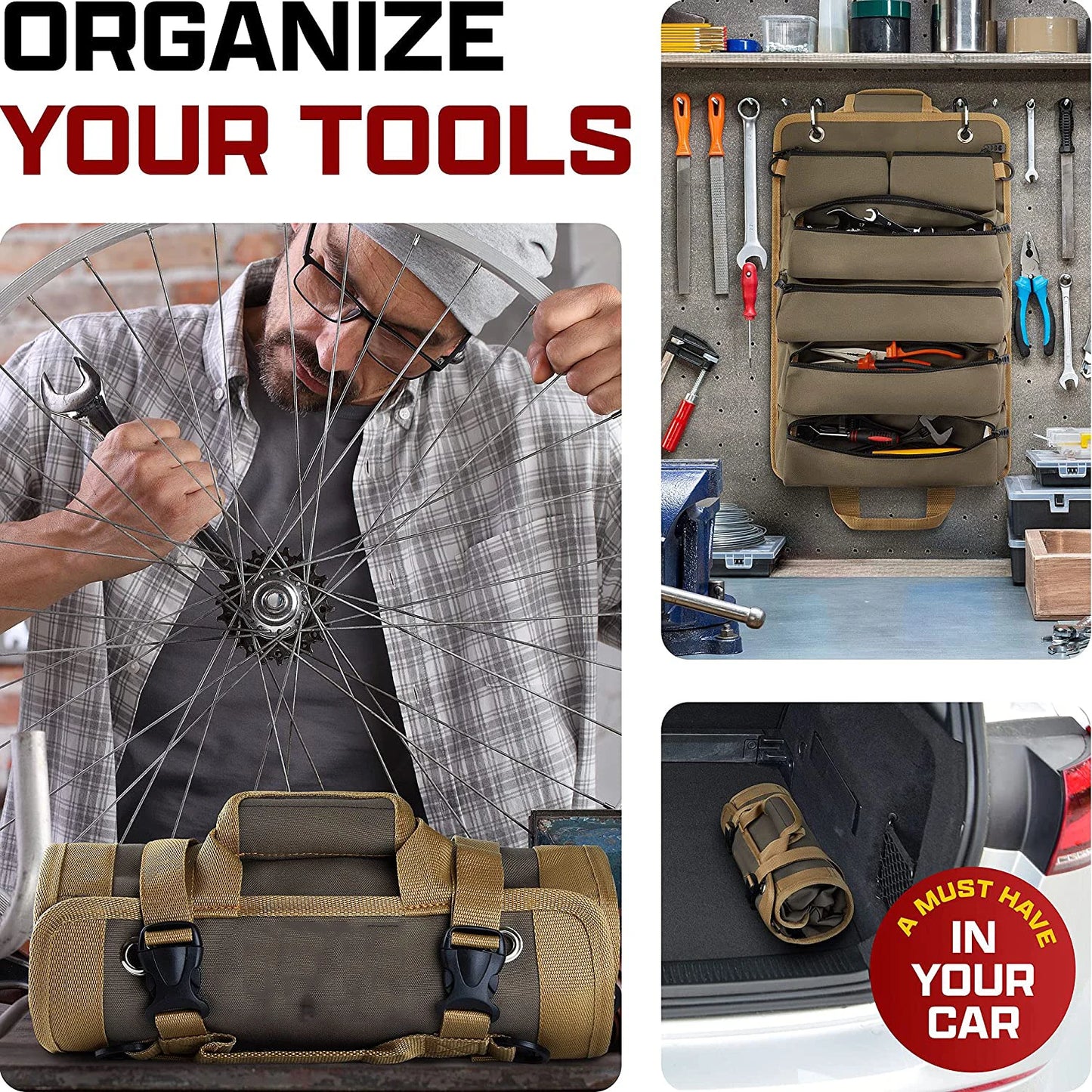 Tools Roll Organizer Bag