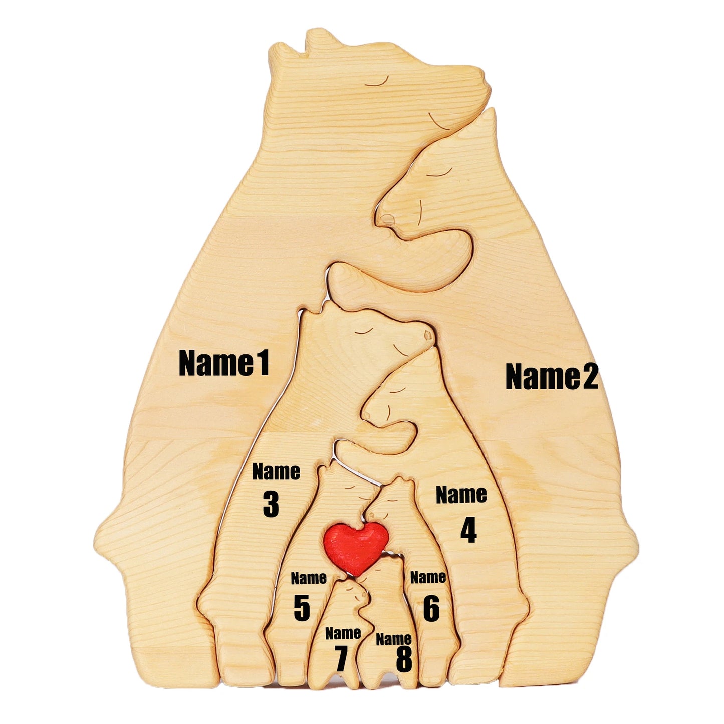 Wooden Art Puzzle - Bear Family