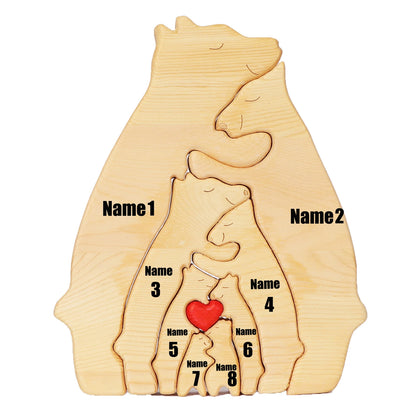 Wooden Art Puzzle - Bear Family