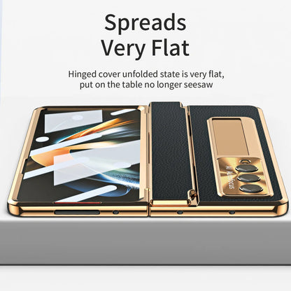 Gold Leather Folding Case