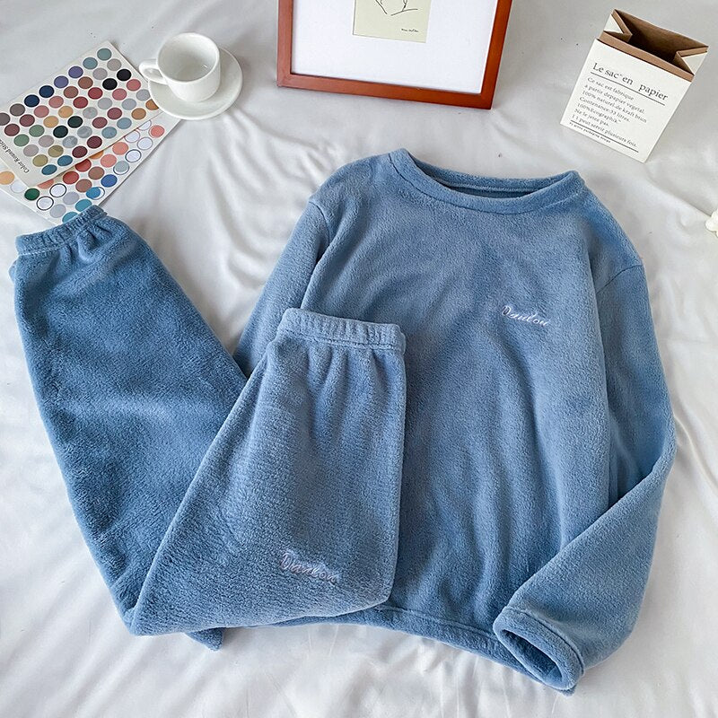 Winter Soft Velvet Pajamas Set - Jack of All Trends