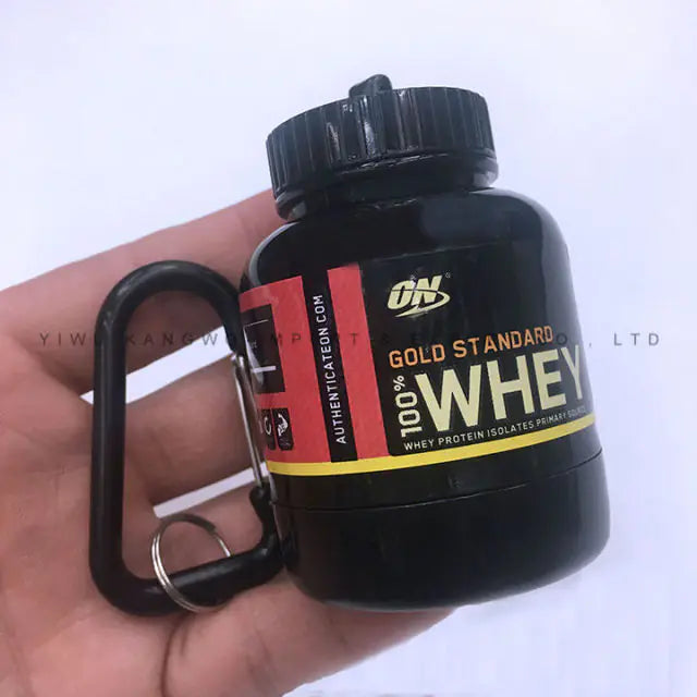 Mini Protein Powder Bottle Keychain