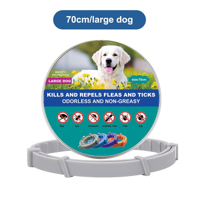 Pet Cat Dog Flea and Tick Remover Collar Anti-parasitic Necklace Adjustable Anti Flea Dog Collar for Puppy Cat Big Dog Products - Jack of All Trends