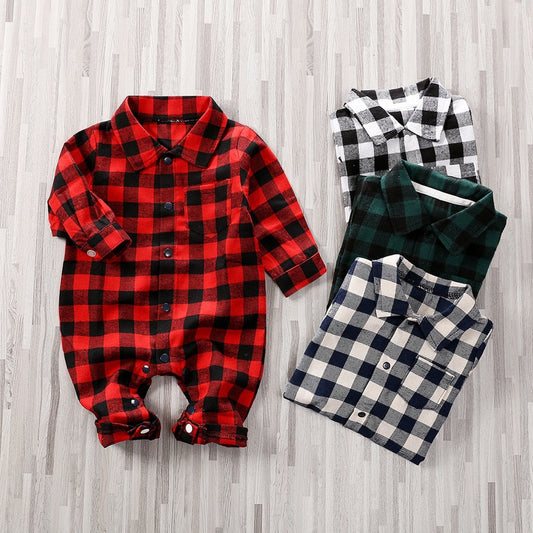 Baby Plaid Onesie Jumpsuit