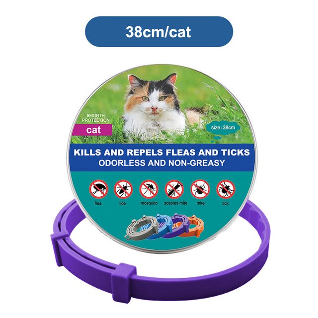 Pet Cat Dog Flea and Tick Remover Collar Anti-parasitic Necklace Adjustable Anti Flea Dog Collar for Puppy Cat Big Dog Products - Jack of All Trends