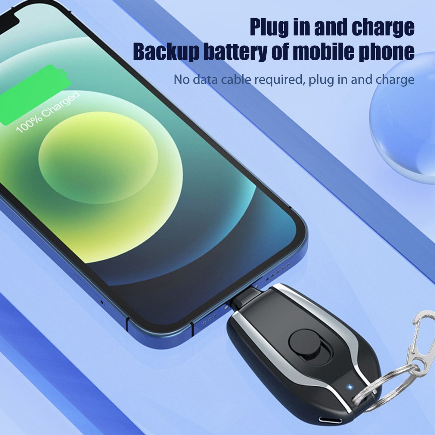 1500mAh Mini Battery Pack Fast Charging Backup Power Bank For iPhone Android Portable Keychain Charger With Type-C Ultra-Compact - Jack of All Trends