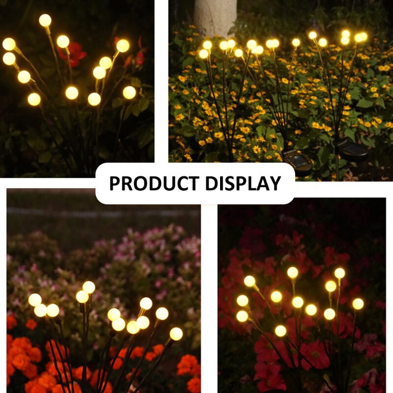 Solar Outdoor Light LED firefly lamp Garden Decoration Waterproof Garden Home Lawn Fireworks Light floor New Year Christmas - Jack of All Trends