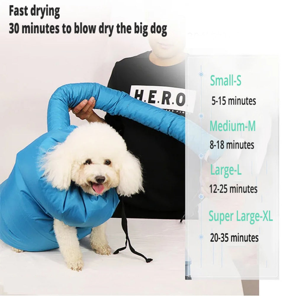 Folding Dog Hair Dryer Portable Pet Drying Bag Efficient Dogs Hair Dryers Blow Bag Cat Dryer Winter Pets Cleaning Accessories - Jack of All Trends