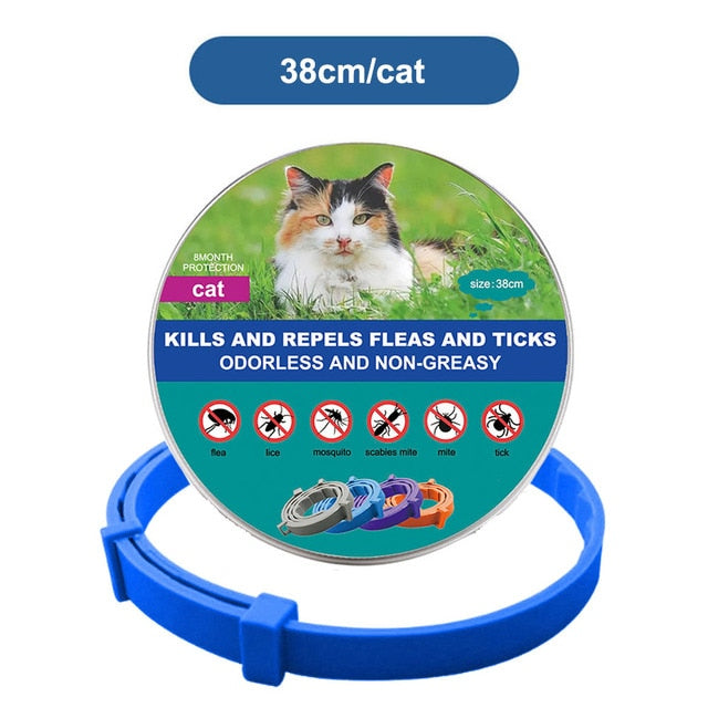 Pet Cat Dog Flea and Tick Remover Collar Anti-parasitic Necklace Adjustable Anti Flea Dog Collar for Puppy Cat Big Dog Products - Jack of All Trends