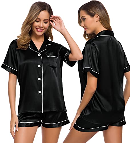 Womens Silk Satin Pajamas Set Two-Piece - Jack of All Trends