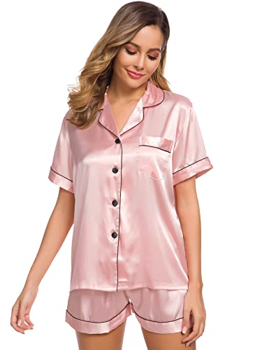 Womens Silk Satin Pajamas Set Two-Piece - Jack of All Trends