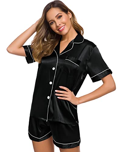 Womens Silk Satin Pajamas Set Two-Piece - Jack of All Trends