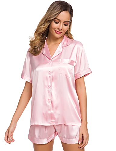 Womens Silk Satin Pajamas Set Two-Piece - Jack of All Trends