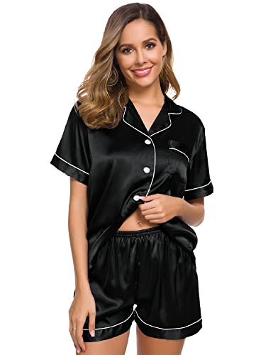 Womens Silk Satin Pajamas Set Two-Piece - Jack of All Trends