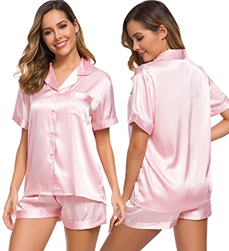 Womens Silk Satin Pajamas Set Two-Piece - Jack of All Trends