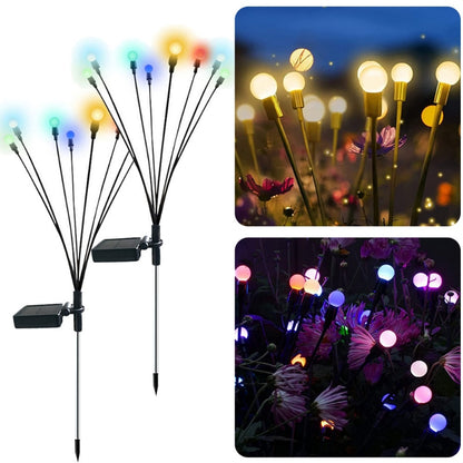 Solar Outdoor Light LED firefly lamp Garden Decoration Waterproof Garden Home Lawn Fireworks Light floor New Year Christmas - Jack of All Trends