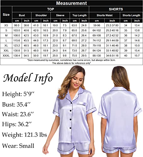 Womens Silk Satin Pajamas Set Two-Piece - Jack of All Trends