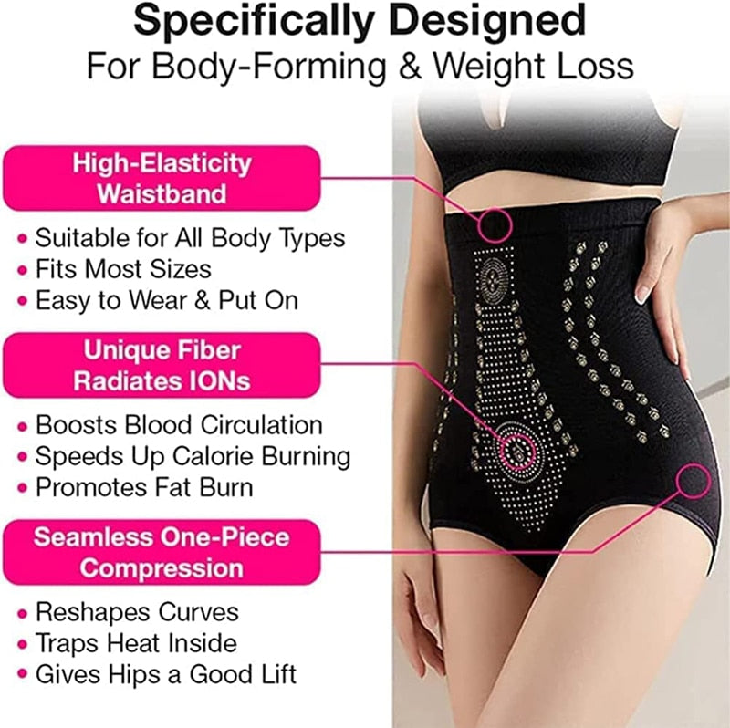 Unique Fiber Restoration Shaper Far Infrared Fat Burning Body Strong Shaping Briefs Tummy Control High Waist Underwear For Women - Jack of All Trends