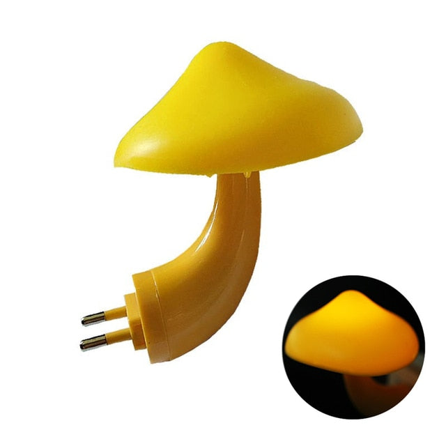 LED Night Lights Mushroom Shape Automatic Sensor Toilet Bedroom Decor Wall Lamps Light-control Sensor Bedroom Light - Jack of All Trends