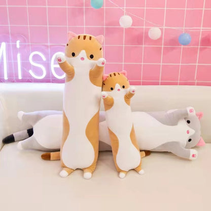 New Arrive 50cm Cute Soft Long Cat Boyfriend Plush Toys Stuffed Pause Office Nap Sleep Pillow Cushion Gift Doll for Kids Girls - Jack of All Trends