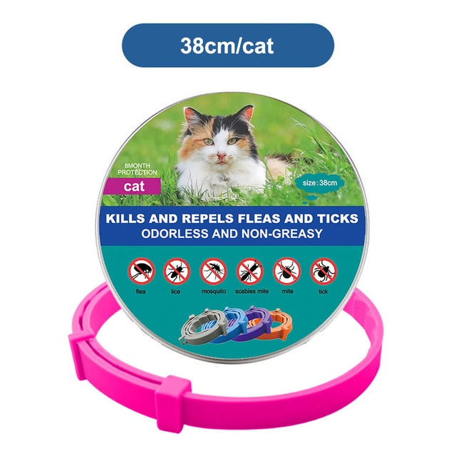 Pet Cat Dog Flea and Tick Remover Collar Anti-parasitic Necklace Adjustable Anti Flea Dog Collar for Puppy Cat Big Dog Products - Jack of All Trends