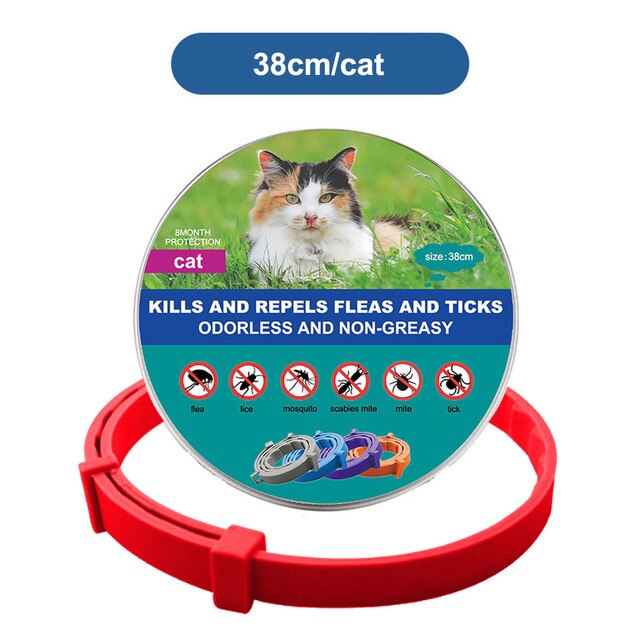 Pet Cat Dog Flea and Tick Remover Collar Anti-parasitic Necklace Adjustable Anti Flea Dog Collar for Puppy Cat Big Dog Products - Jack of All Trends