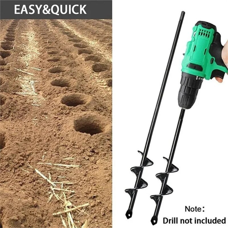 8 Sizes Garden Auger Drill Bit Tool Spiral Hole Digger Ground Drill Earth Drill for Seed Planting Flower Planter - Jack of All Trends