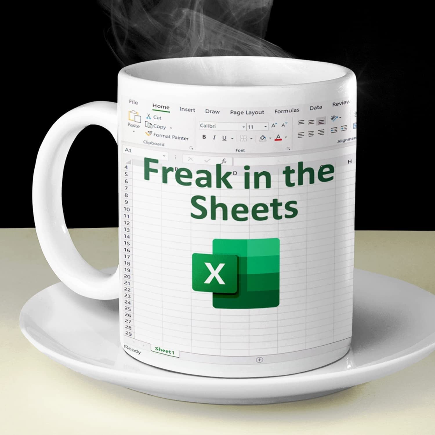 Freak in the Sheets Coffe Mug Spreadsheet Excel Mug Xmas Gift for Boss CPA Friend Coworkers Accountant Coffe Mug for Office Work - Jack of All Trends