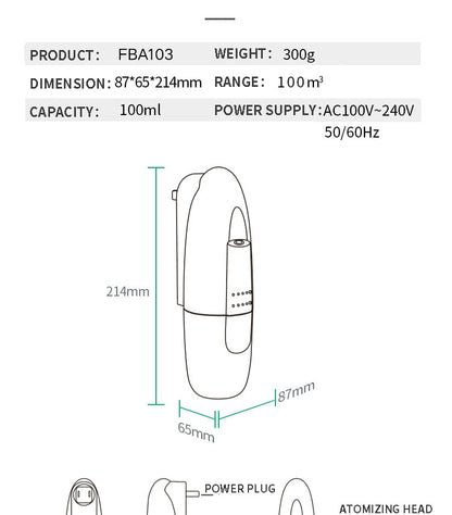 Wall Mounted Fragrance Aroma Diffuser - Jack of All Trends