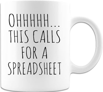 Freak in the Sheets Coffe Mug Spreadsheet Excel Mug Xmas Gift for Boss CPA Friend Coworkers Accountant Coffe Mug for Office Work - Jack of All Trends