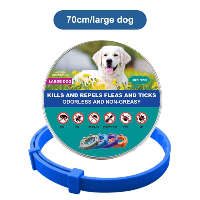 Pet Cat Dog Flea and Tick Remover Collar Anti-parasitic Necklace Adjustable Anti Flea Dog Collar for Puppy Cat Big Dog Products - Jack of All Trends