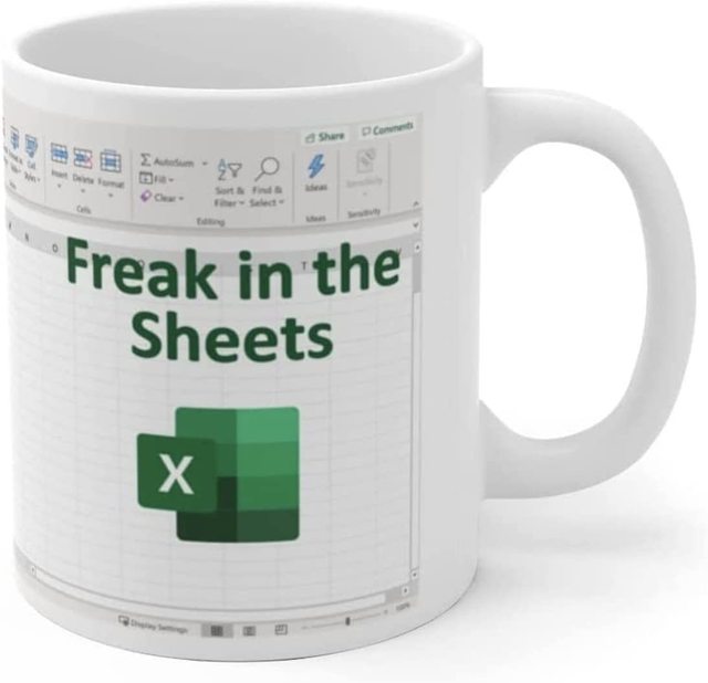 Freak in the Sheets Coffe Mug Spreadsheet Excel Mug Xmas Gift for Boss CPA Friend Coworkers Accountant Coffe Mug for Office Work - Jack of All Trends