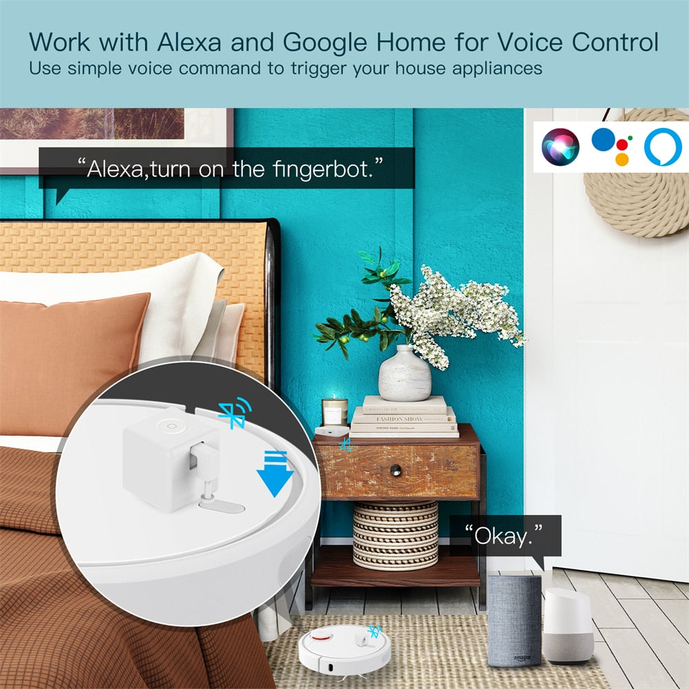 MOES Tuya Smart Bluetooth Fingerbot Switch Button Pusher Smart Life App Voice Control via Alexa, Google Assistant - Jack of All Trends