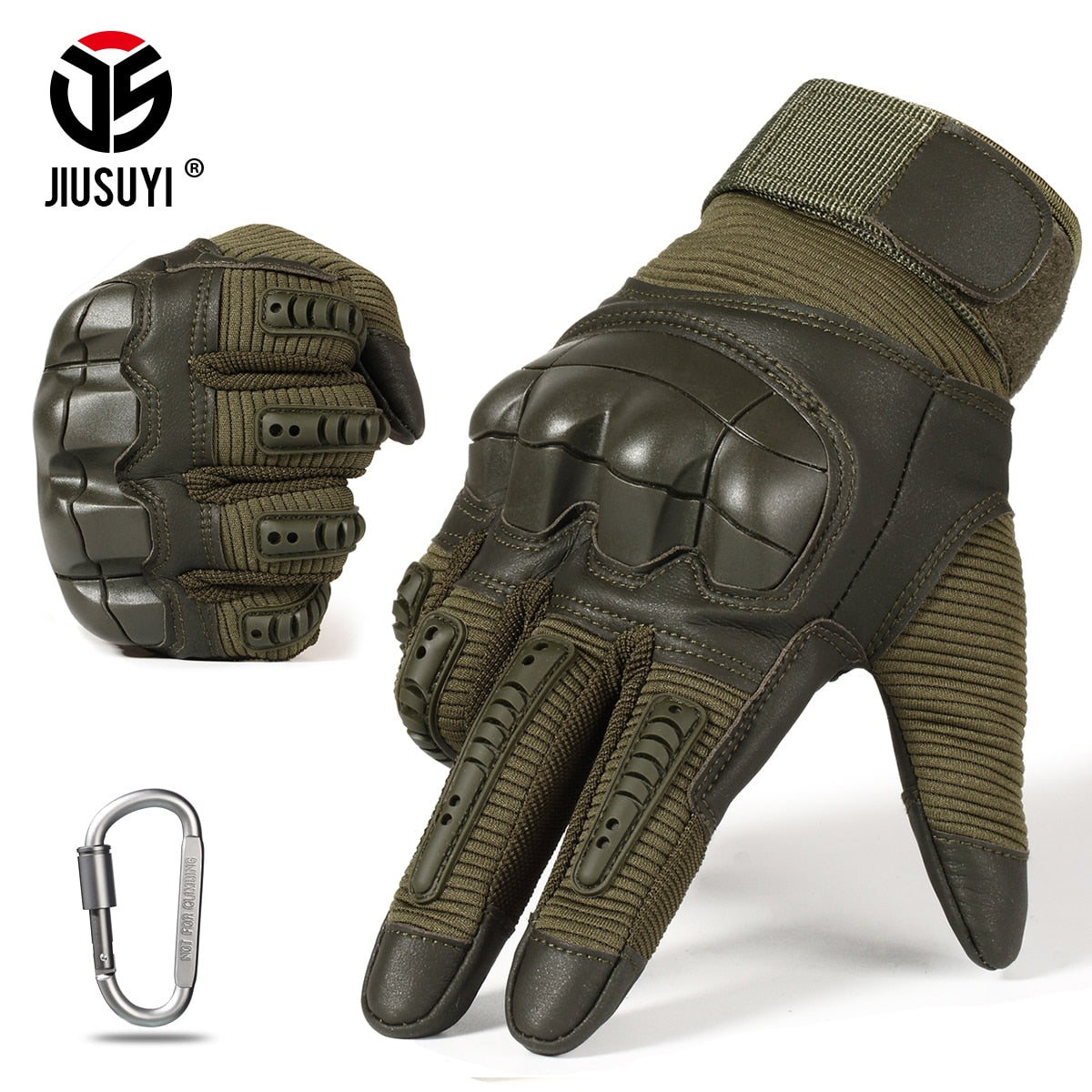 Full Finger Tactical Army Gloves Military Paintball Shooting Airsoft PU Leather Touch Screen Rubber Protective Gear Women Men - Jack of All Trends