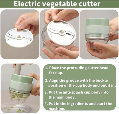 4 In1 Electric Vegetable Cutter